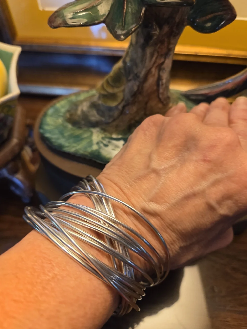 Vintage Sterling Silver 925  Silpada 21 Salute Connected Bangles - Picture 10 of 12